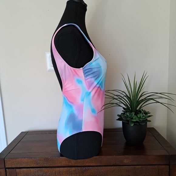 ❤️ No Boundaries Swimsuit Tie-Dye One Piece Bathing Suit Pink Blue NWT - Picture 14 of 15